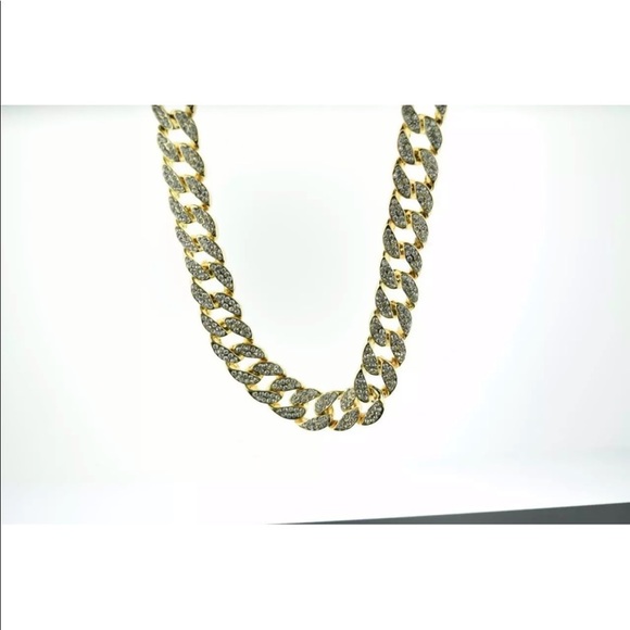 Quality 14K Gold Plated Miami Cuban CZ Chain 20” - Picture 4 of 4